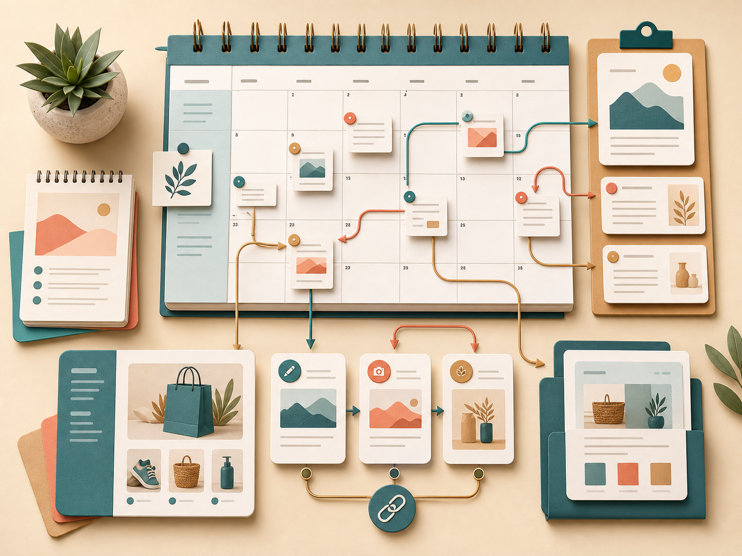 Recurring content calendar illustration