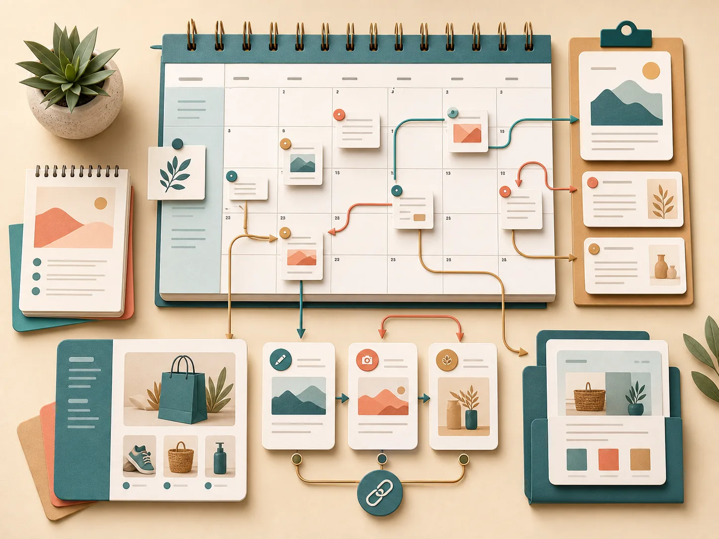 Recurring content calendar illustration