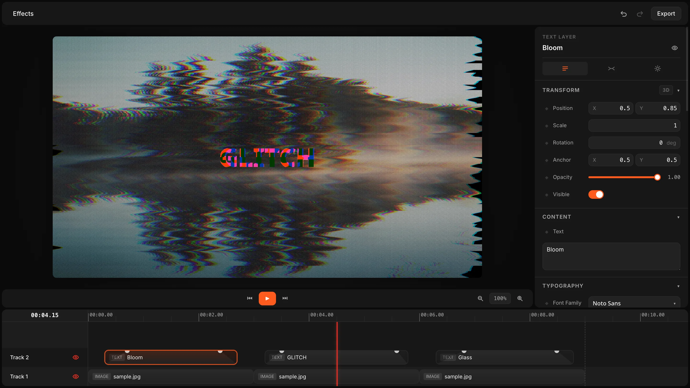 VideoFlow React video editor screenshot