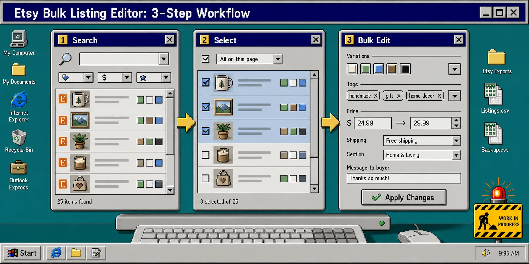 Bulk edit workflow