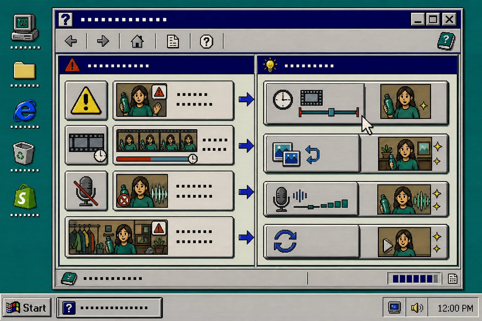 Retro troubleshooting and regeneration guide for a Shopify UGC video draft
