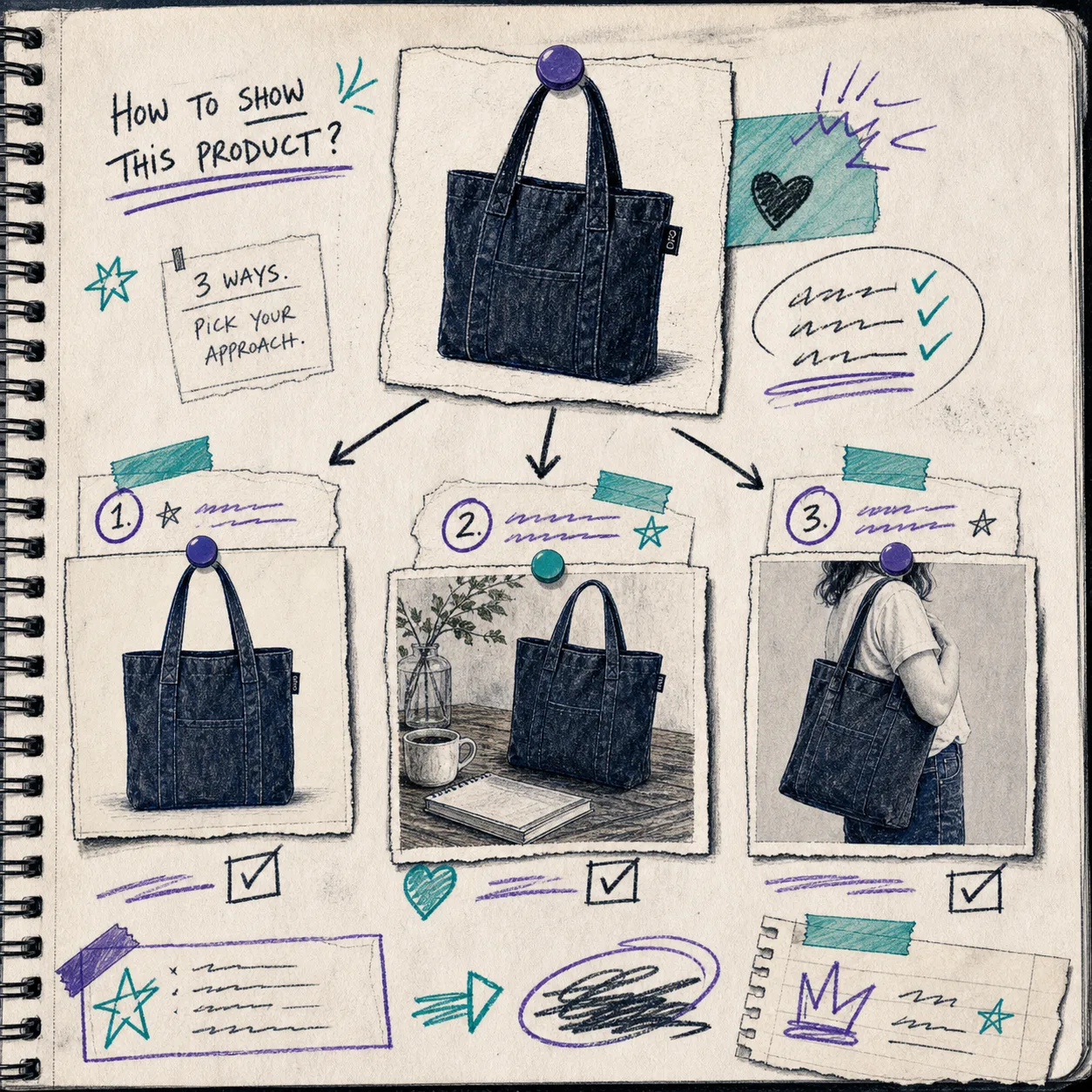 Decision map for choosing the right Shopify product photo output