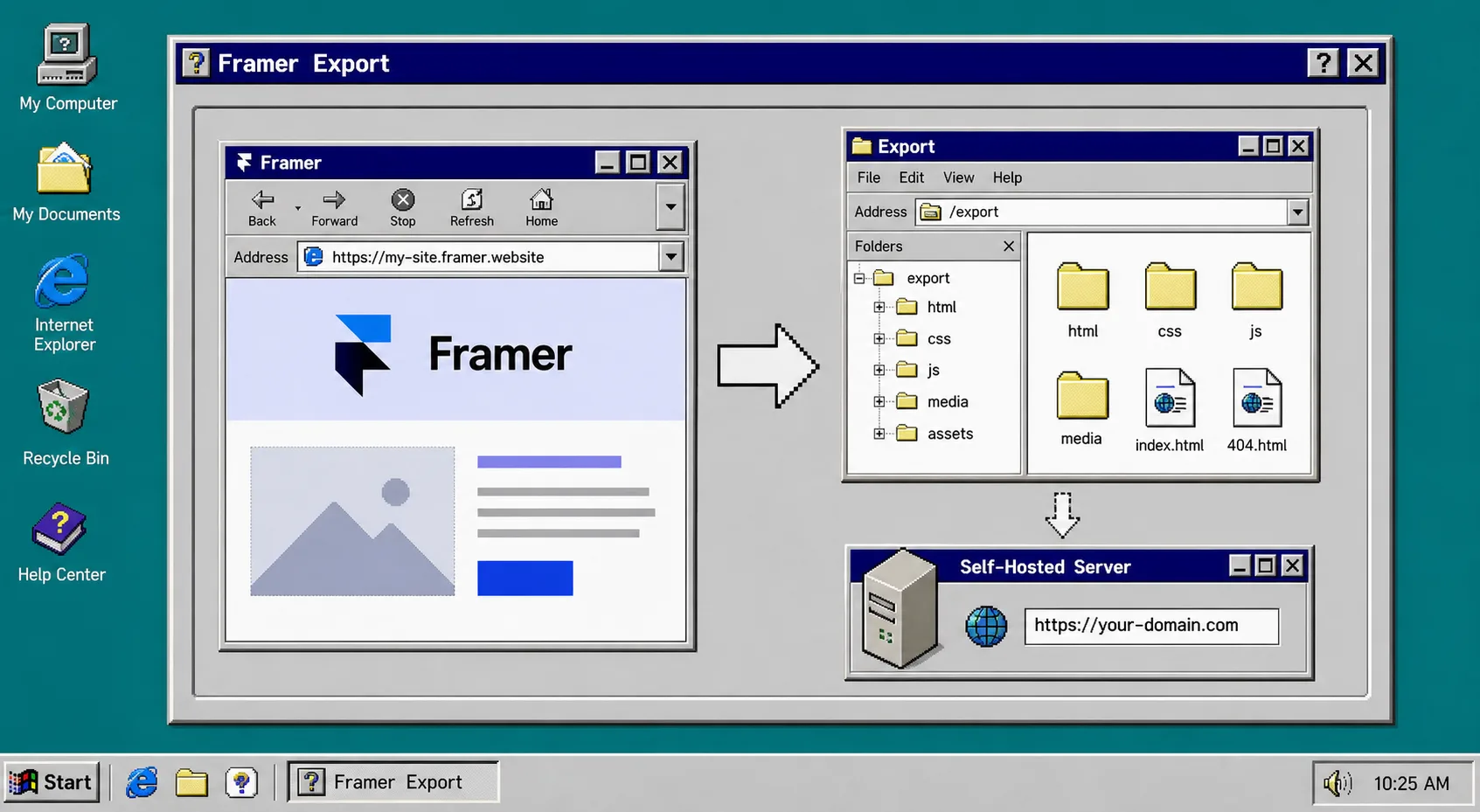 Retro Framer export banner
