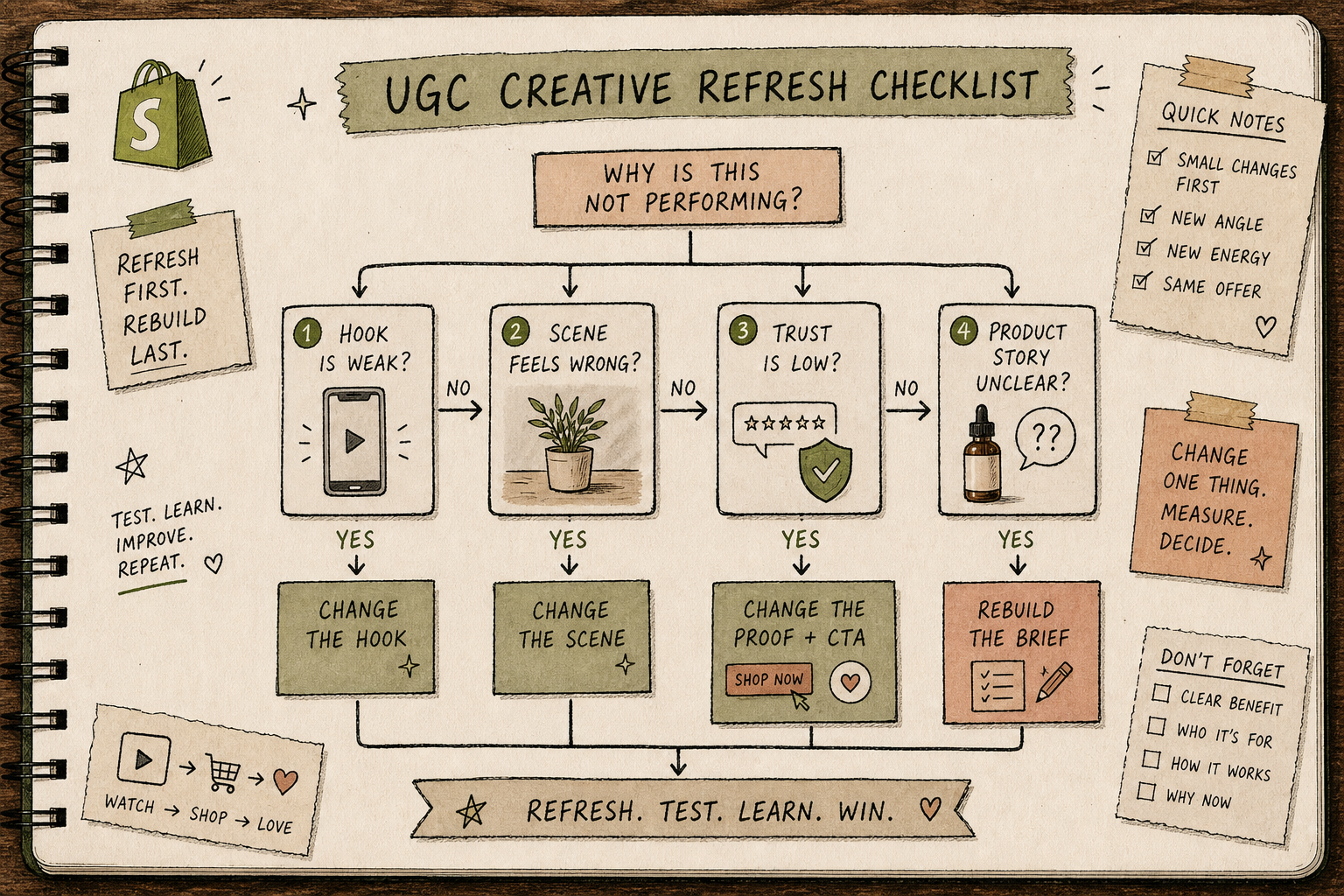 UGC refresh checklist for deciding what to change first