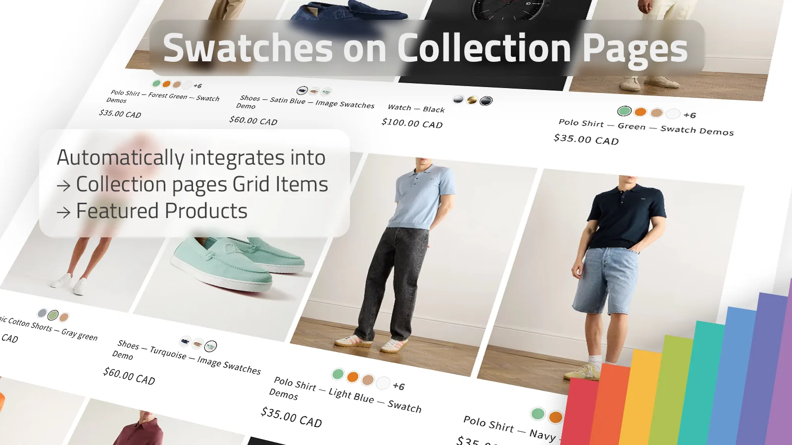 Swatches on Shopify collection pages