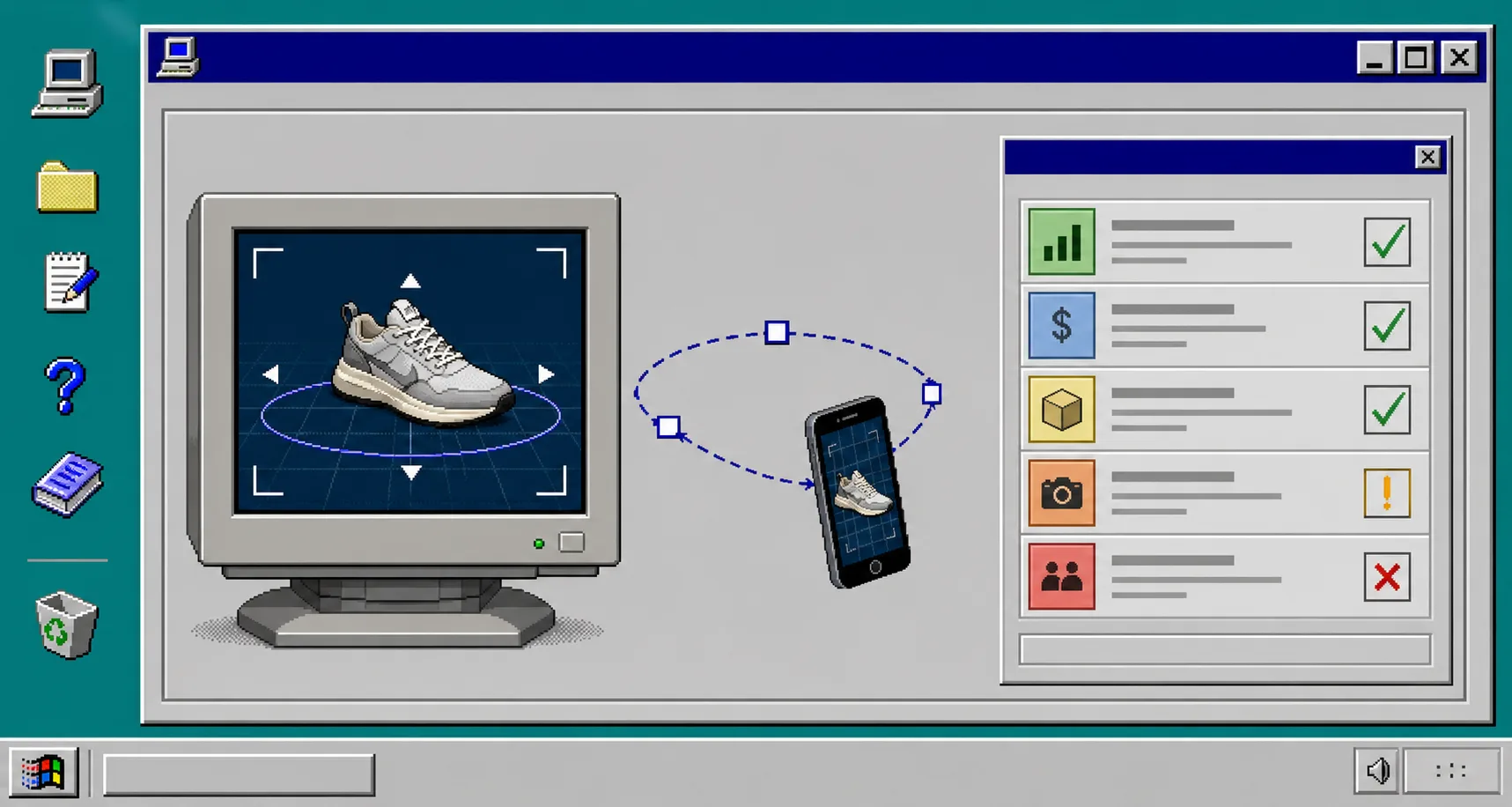 Hand-drawn scorecard for Shopify 3D capture priority