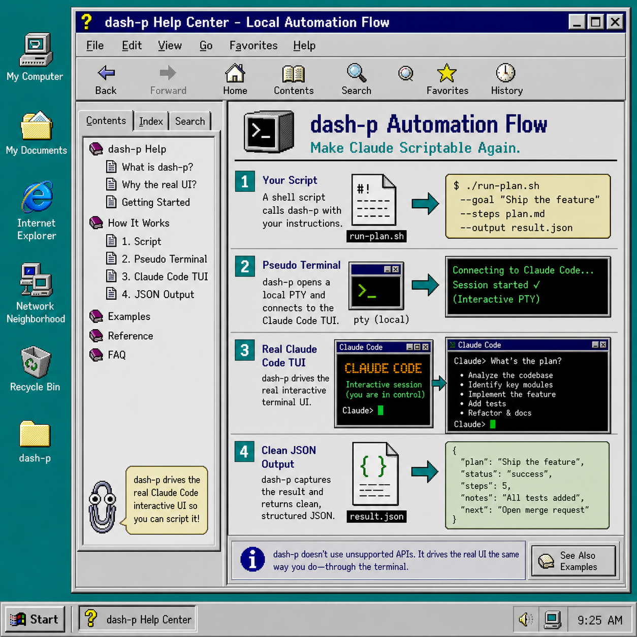 dash-p local automation flow diagram