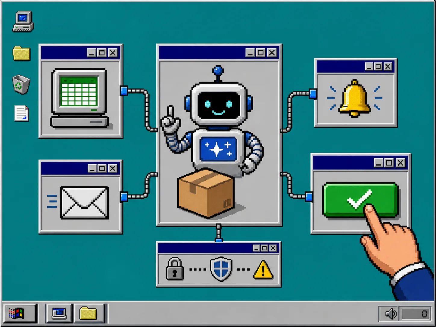 Pixel workflow map from Shopify to report, notification, and human approval