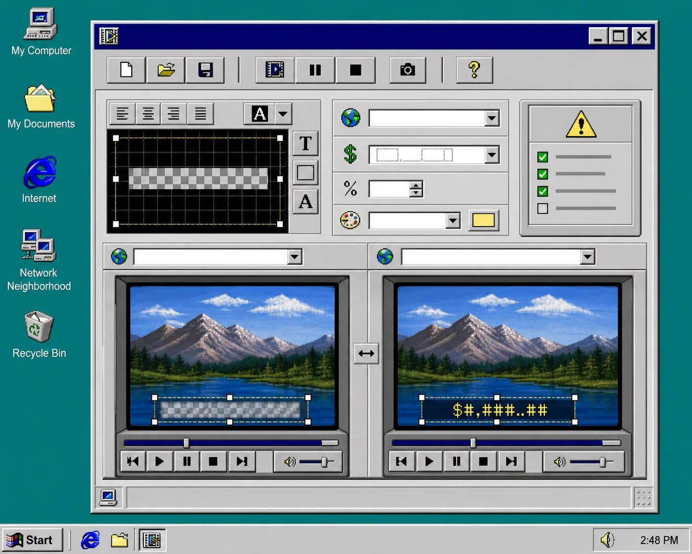 Retro localized video preview quality check