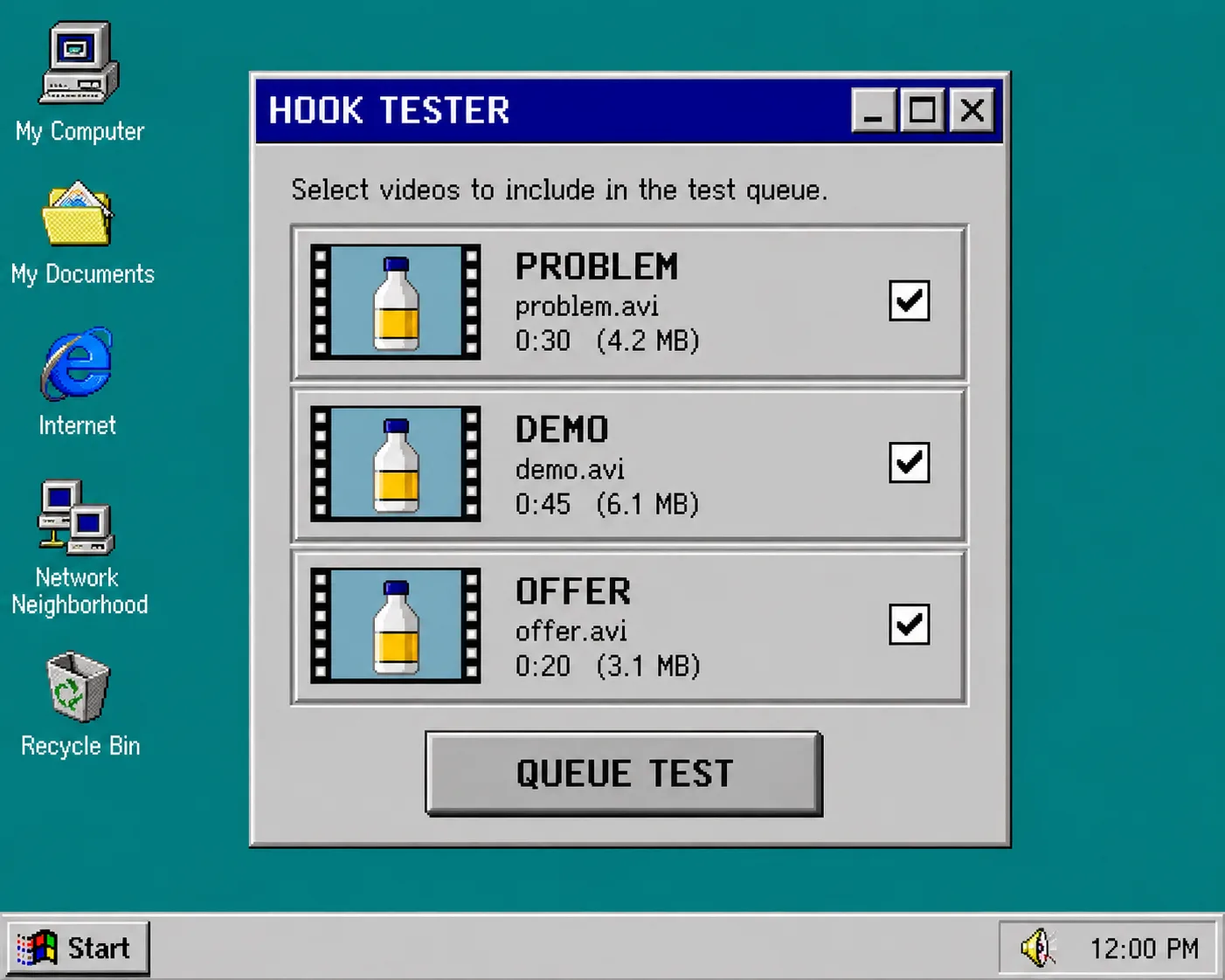 Retro hook testing matrix for Shopify UGC videos