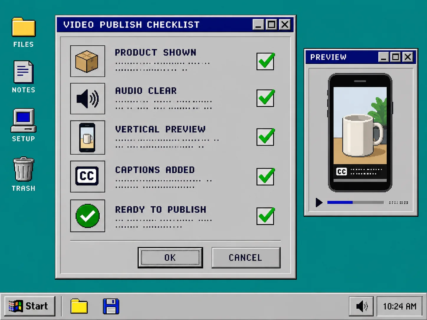 Post-purchase video QA checklist