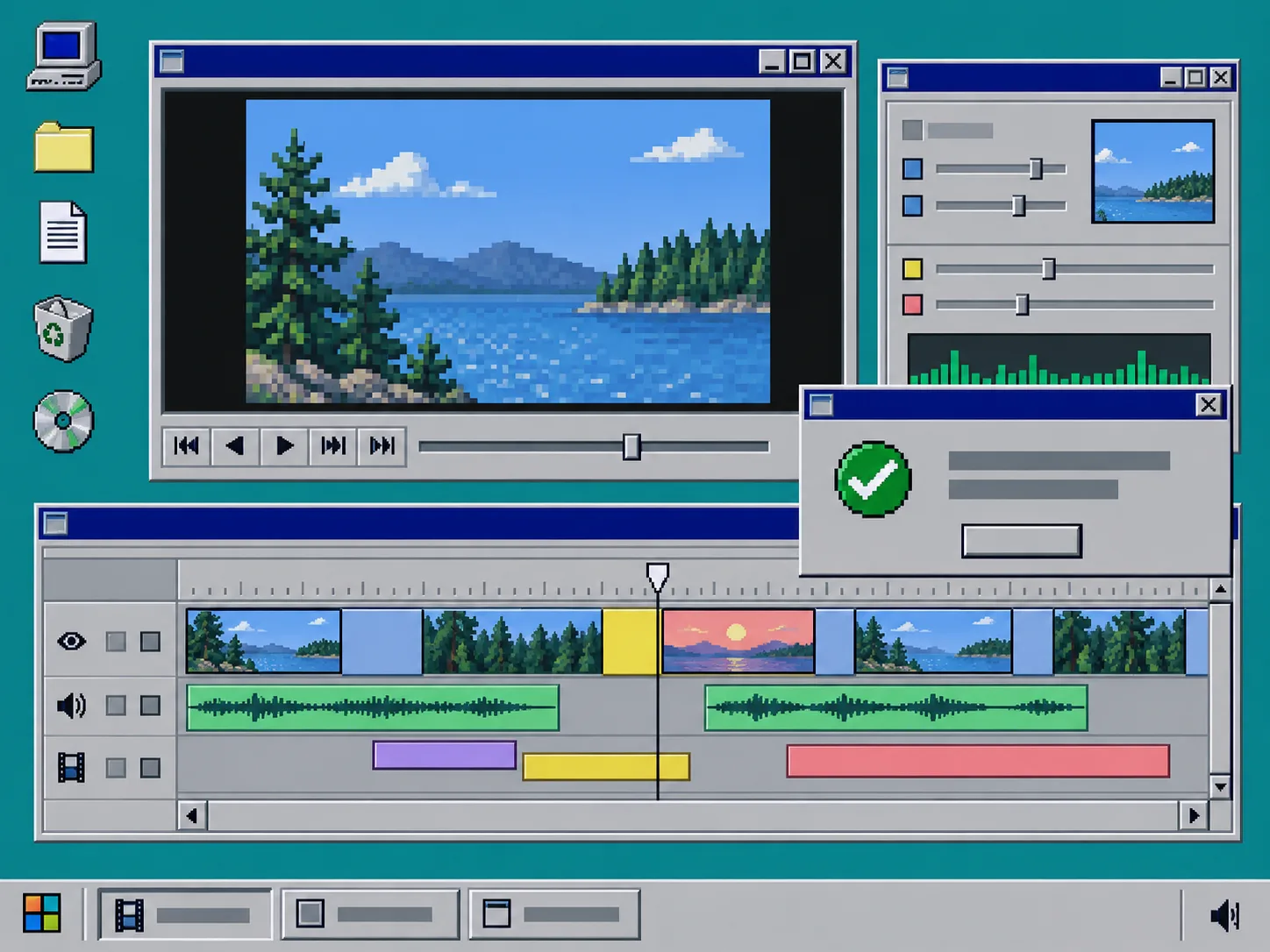 Retro editable video timeline after a requested revision