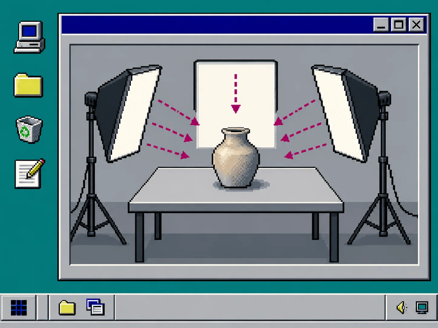 Even lighting setup for phone product capture