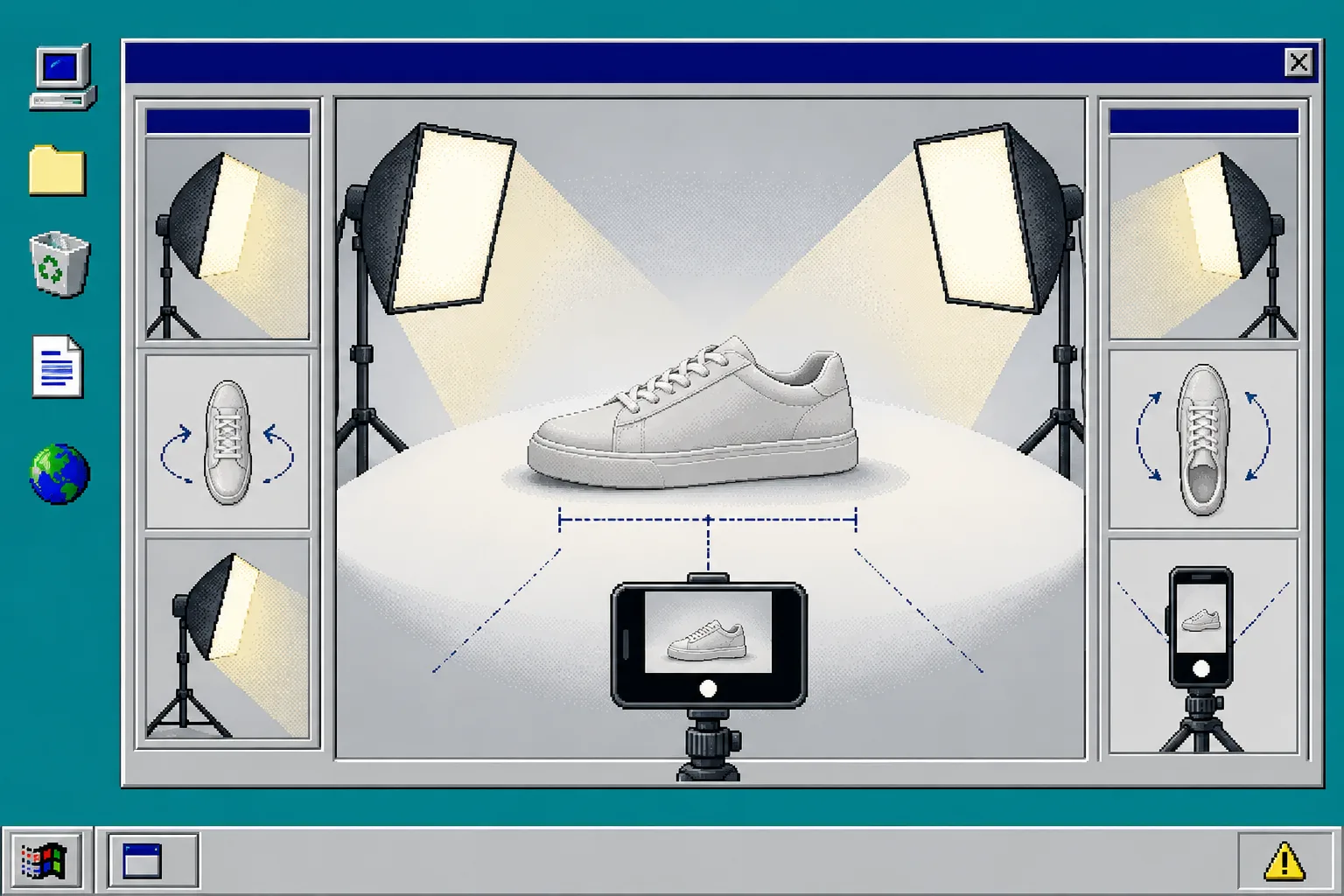 Even lighting setup for phone-based 3D product capture