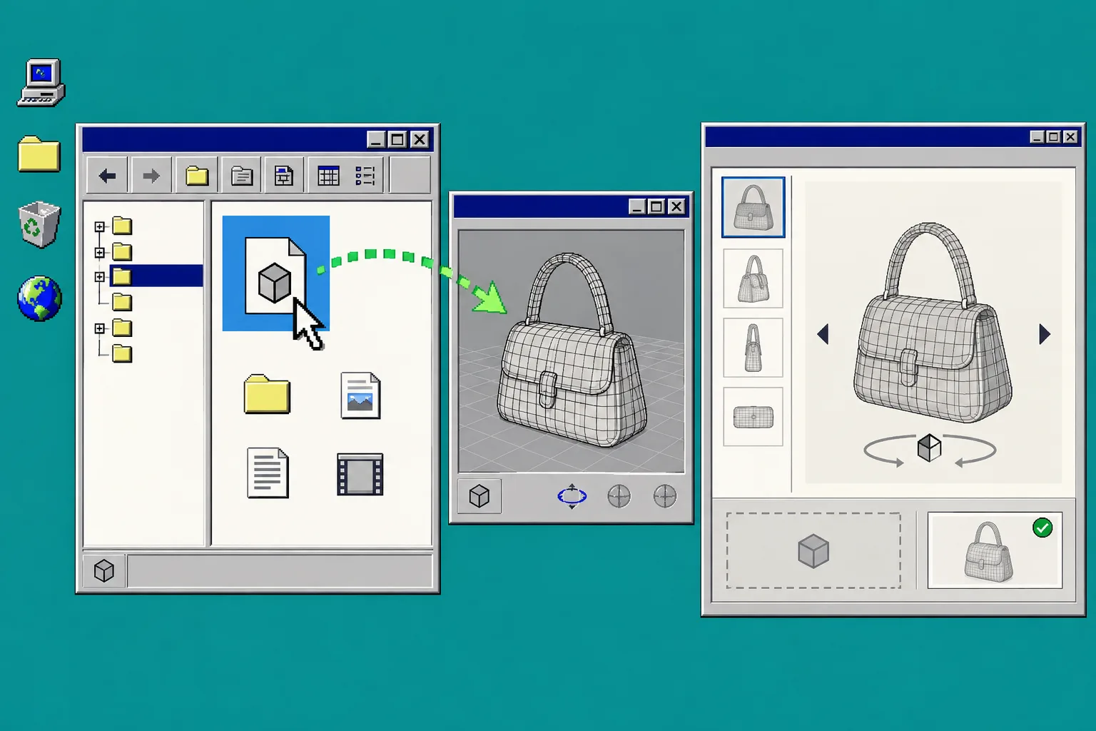 GLB model moving from capture processing to a Shopify product media viewer