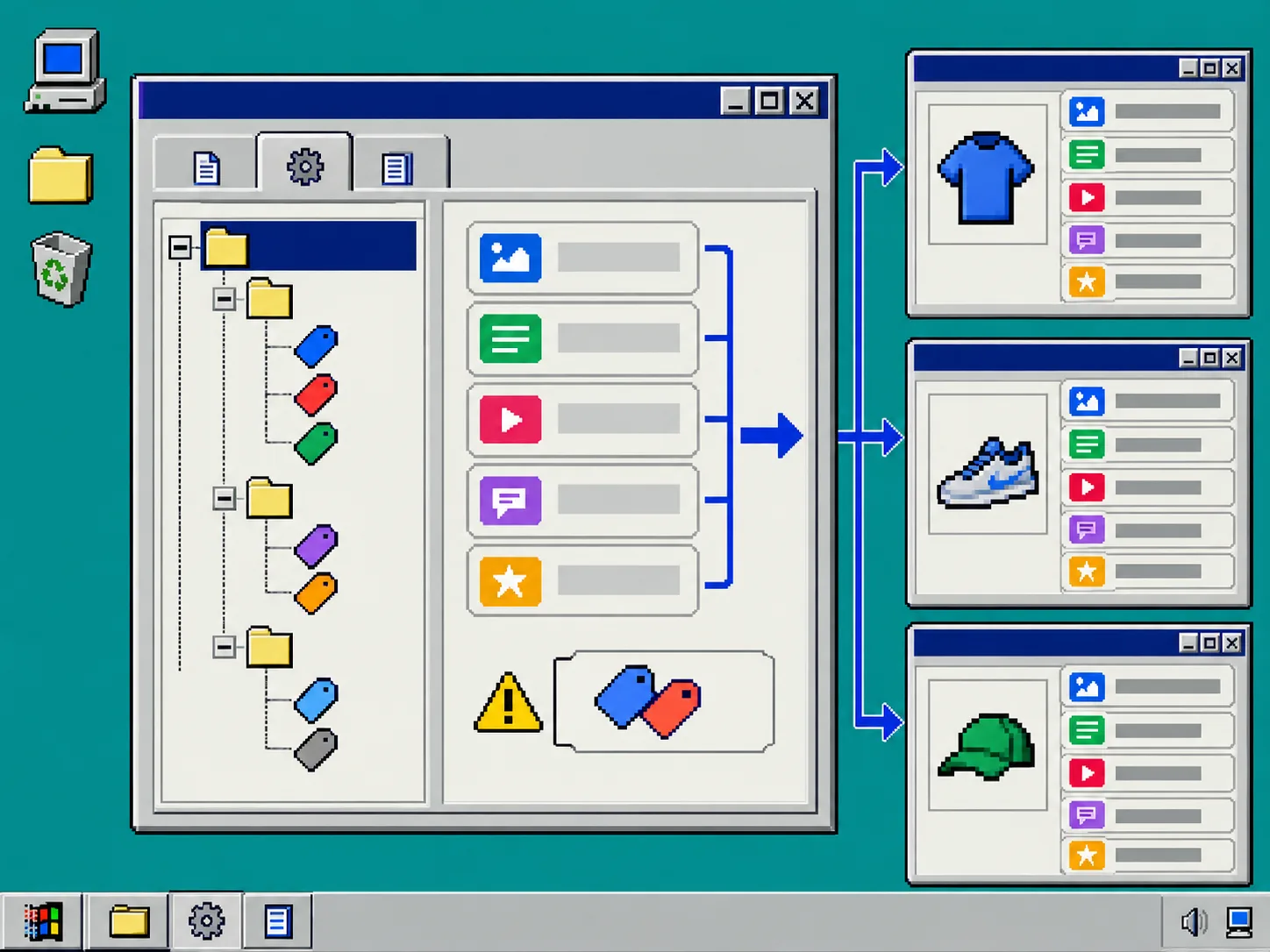 Retro catalog rule assignment for reusable product sections