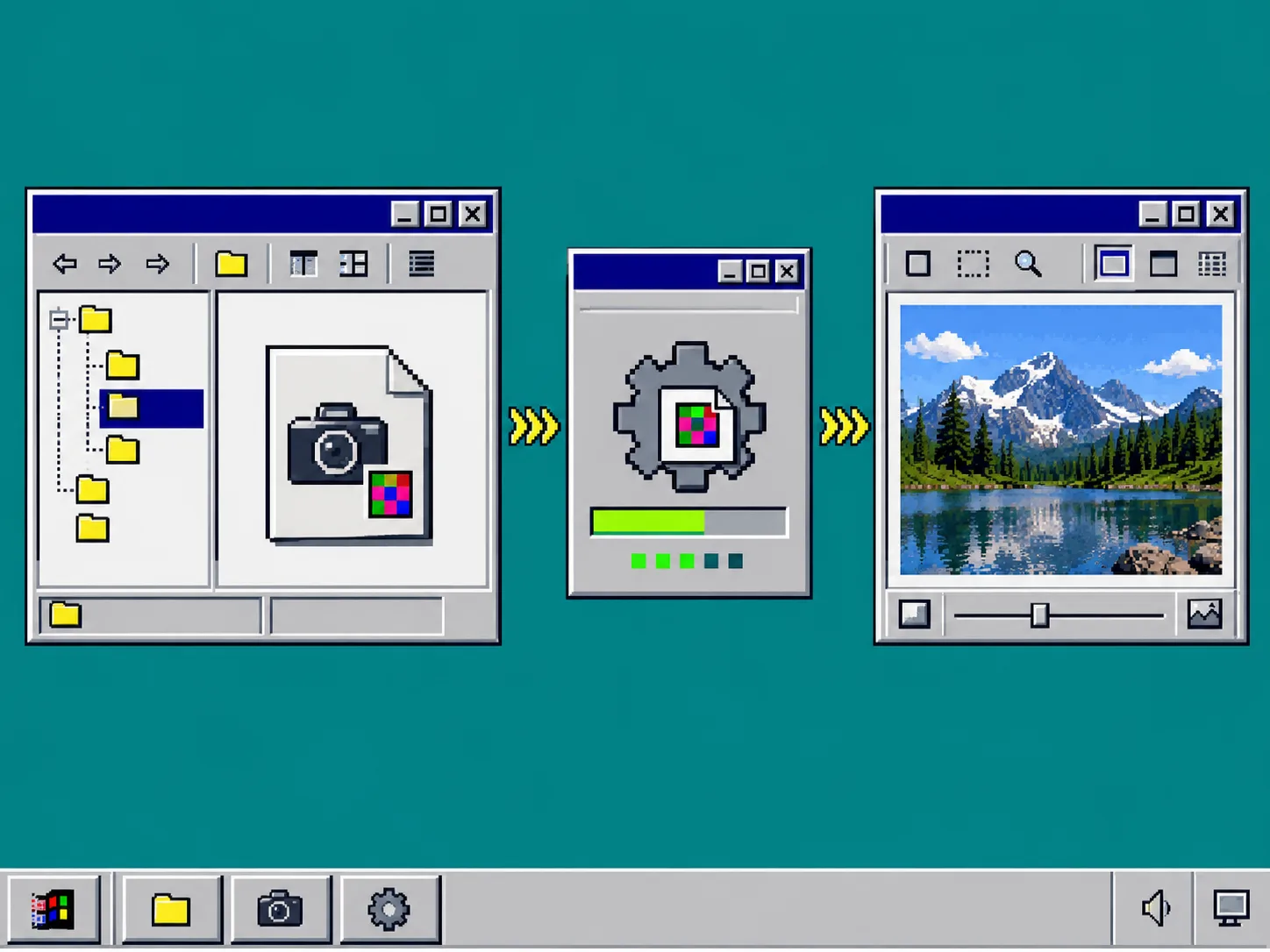 Browser worker diagram for a camera RAW preview